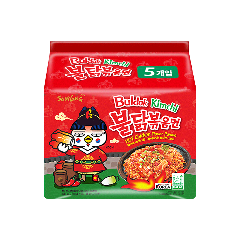 Samyang Artificial Spicy Chicken Fla Ramen Kimchi 135g×5bags