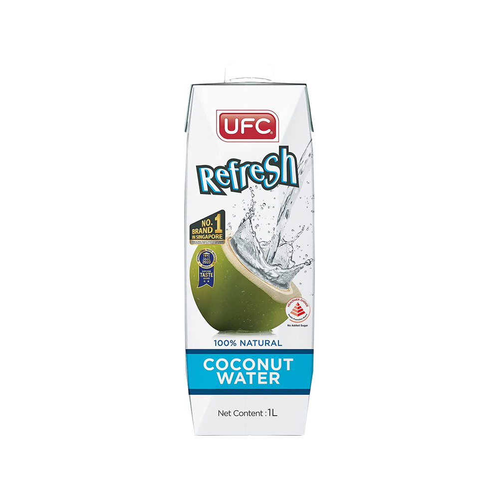 UFC Refresh 100% Natural Coconut Water， 1L